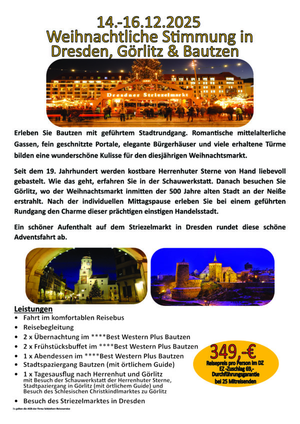 251214.Weihnachtliche Stimmung in Dresden, Görlitz und Bautzen