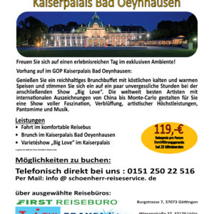 15.03.2026 Brunch & Varieté Bad Oeynhausen