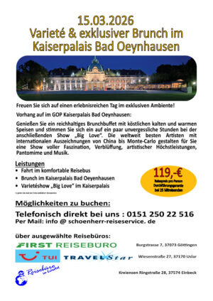 15.03.2026 Brunch & Varieté Bad Oeynhausen