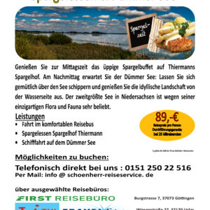 21.04.2026 Spargelessen & Dümmer See