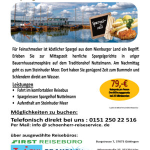 29.04.2026 Spargelessen & Steinhuder Meer