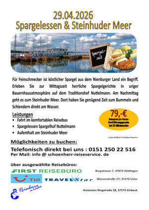29.04.2026 Spargelessen & Steinhuder Meer