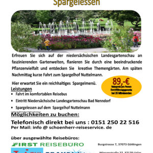 13.05.2026 Landesgartenschau Bad Nenndorf & Spargelessen