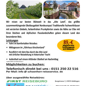 16.05.2025 Apfelblüte im „Alten Land“