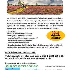 18.08.2026 und 30.08.2026 Heideblüte