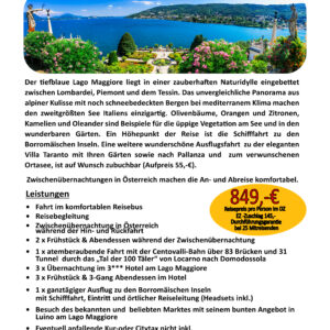 11.04.-16.04.2026 Frühlingstage  am Lago Maggiore