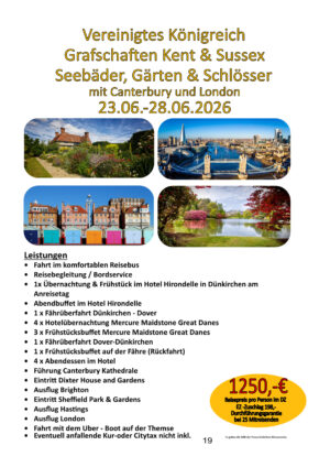 Vereinigtes Königreich; Schlösser & Gärten